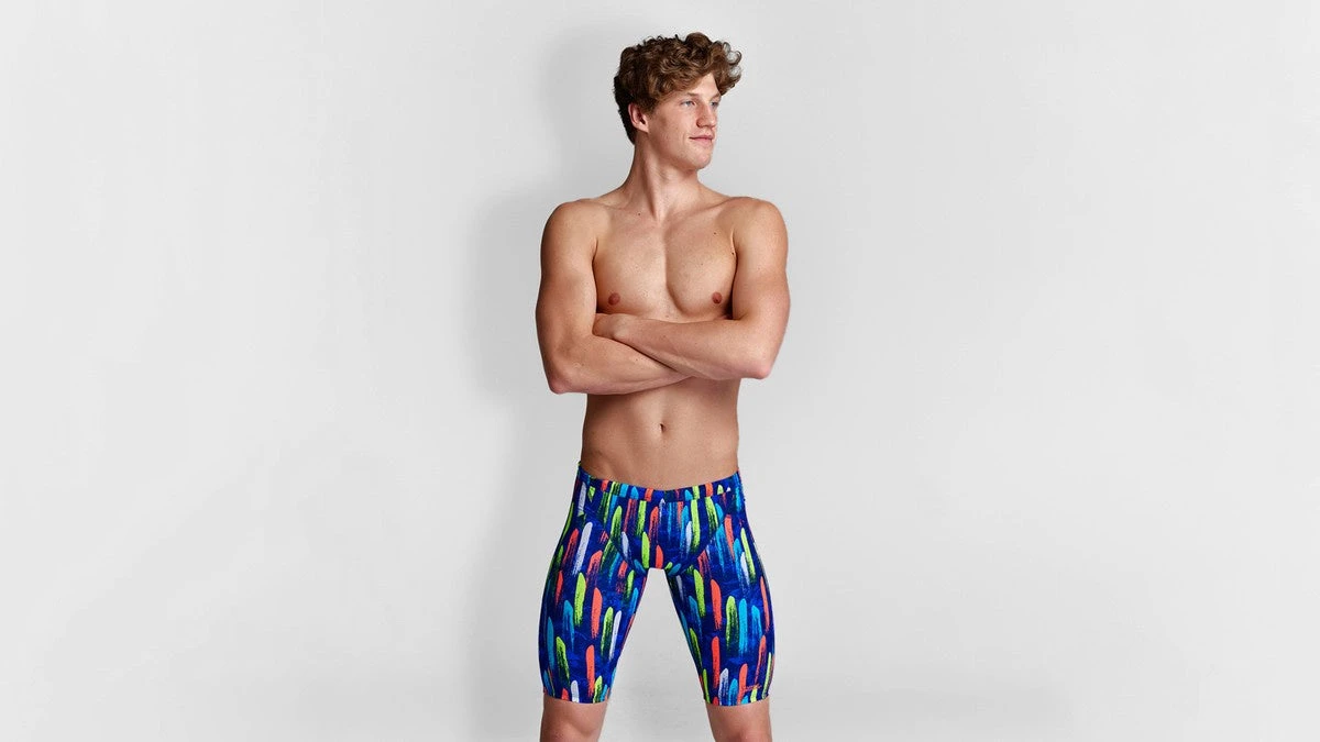 Funky Trunks Mens Training Jammers - Fire Cracker 1 Funky Trunks Mens Training Jammers - Fire Cracker