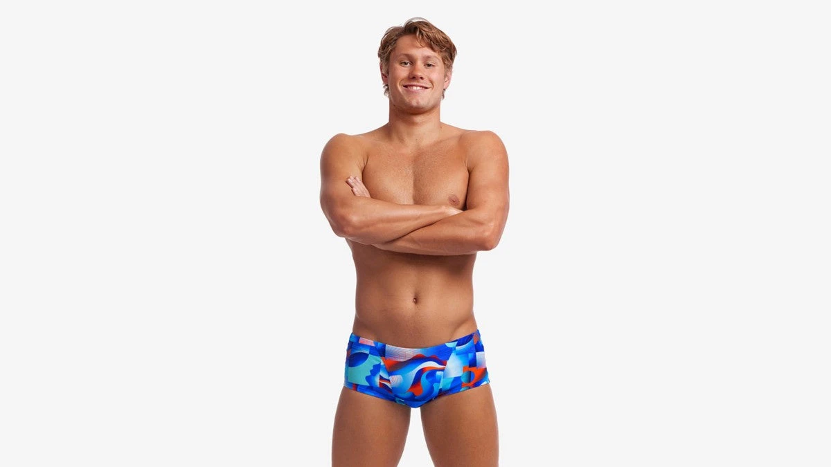 Funky Trunks Mens Classic Trunks - Battle Blue 1 Funky Trunks Mens Classic Trunks - Battle Blue