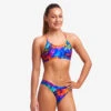 Funkita Girls Racerback Two Piece - Ocean Galaxy