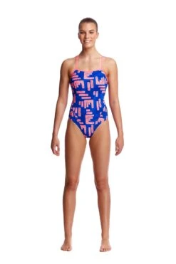 Funkita Ladies Single Strap One Piece - Hot Rod