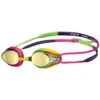 Arena Tracks Junior Mirror Goggles - Violet Fuchsia Green