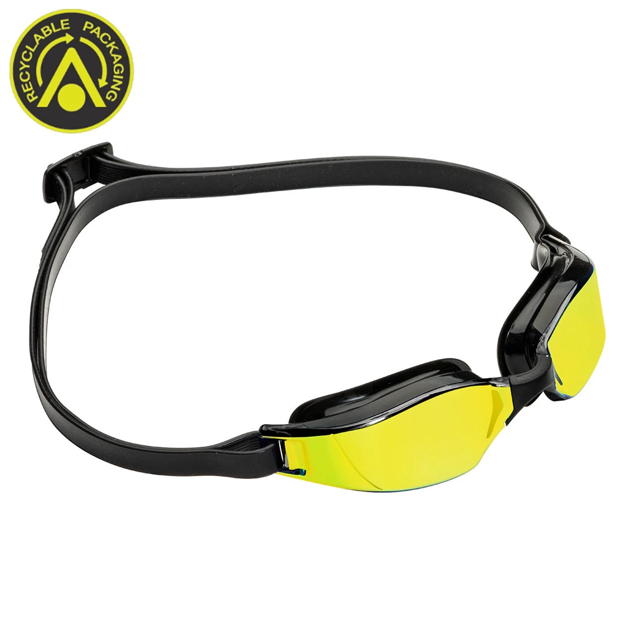 AQUA SPHERE Aquasphere Xceed Goggles - Yellow Titanium Mirror Lens Black 1 AQUA SPHERE Aquasphere Xceed Goggles - Yellow Titanium Mirror Lens Black