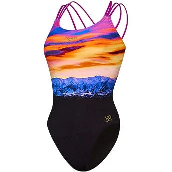 Speedo Womens Triple Crossback One Piece - Mountain Hues 2 Speedo Womens Triple Crossback One Piece - Mountain Hues - Image 2