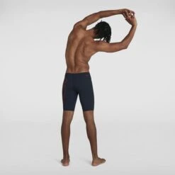 Speedo Mens Boom Logo Placement Jammer - True Navy Dragonfire Orange -Swimming Equipment Sale 8 12416F889 2
