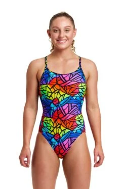 Funkita Ladies Diamond Back One Piece - Cabbage Patch