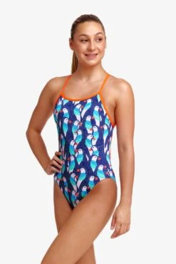 Funkita Girls Single Strap One Piece - Pengoo Parade -Swimming Equipment Sale FS16G PENGOO PARADE 09
