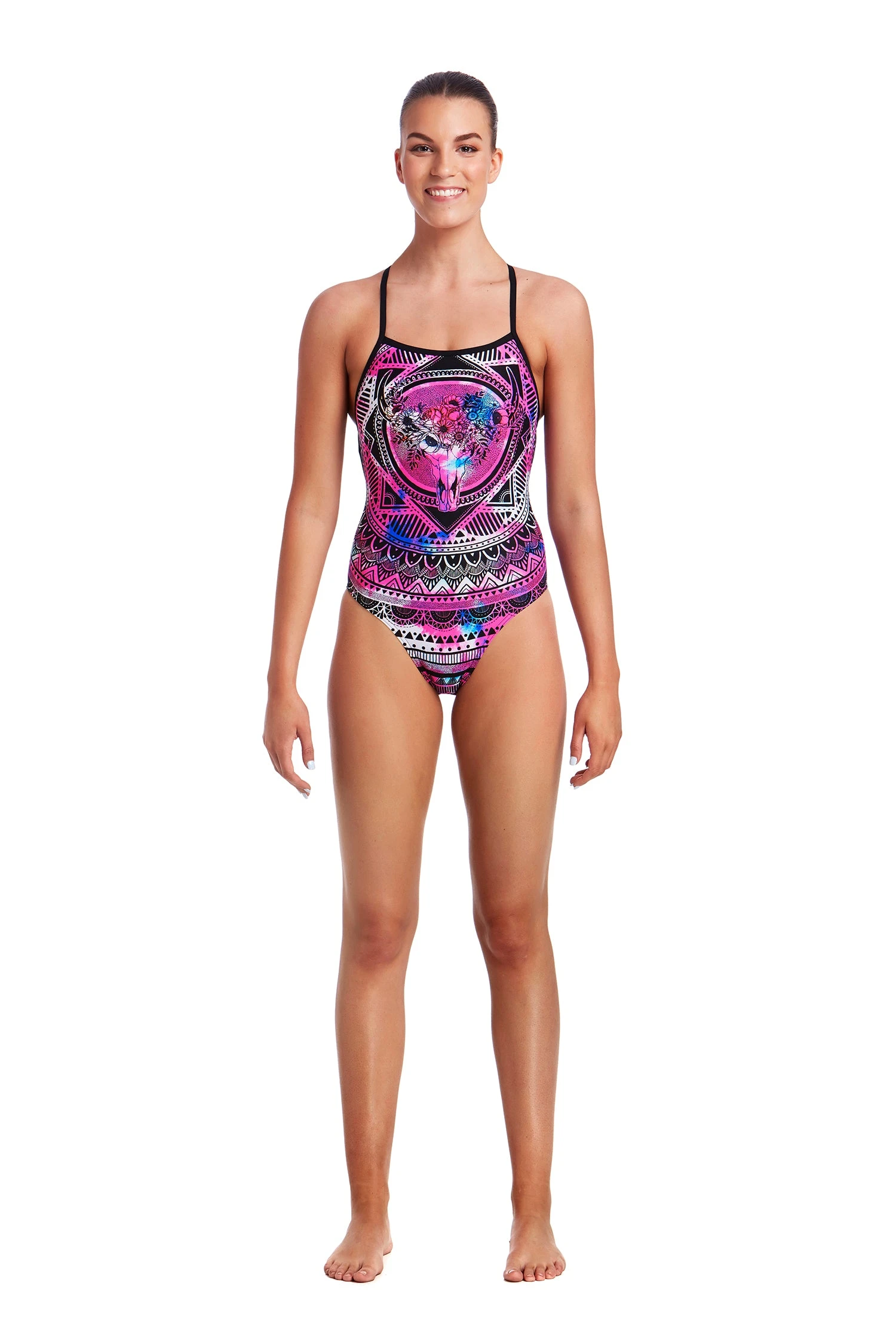 Funkita Ladies Strapped In One Piece - Skull Swim 1 Funkita Ladies Strapped In One Piece - Skull Swim