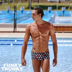 Funky Trunks Mens Classic Trunks - Angry Ram -Swimming Equipment Sale FT SOCIAL D2 18 008