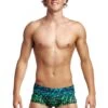 Funky Trunks Mens Plain Front Trunks - Spraying Alive