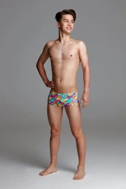 Funky Trunks Boys Classic Trunks - Panel Pop -Swimming Equipment Sale FT32B PANEL POP 2189