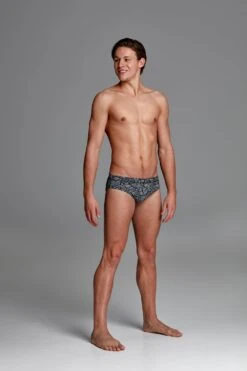 Funky Trunks Mens Classic Briefs - Black Widow -Swimming Equipment Sale FT35M BLACK WIDOW 3378
