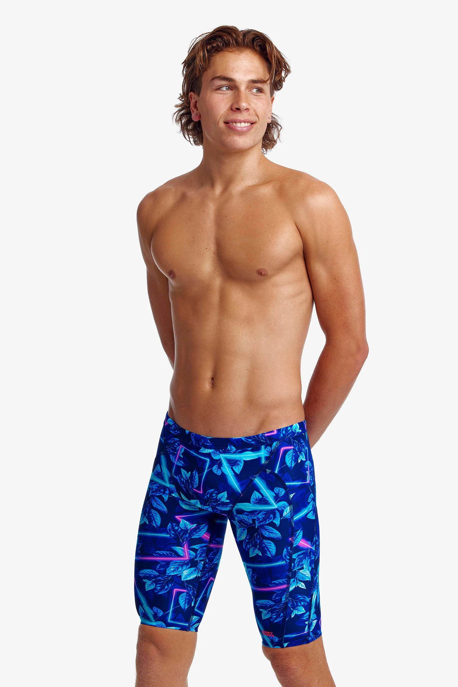 Funky Trunks Mens Training Jammers - Leaf Laser 3 Funky Trunks Mens Training Jammers - Leaf Laser - Image 3