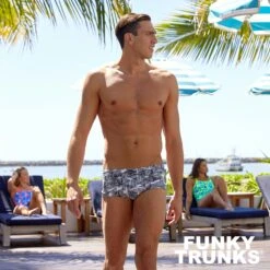 Funky Trunks Mens Eco Classic Trunks - Zebra Crossing -Swimming Equipment Sale FUNKY TRUNKS D1 2020 013