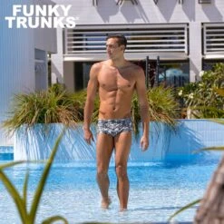 Funky Trunks Mens Eco Classic Trunks - Zebra Crossing -Swimming Equipment Sale FUNKY TRUNKS D1 2020 014