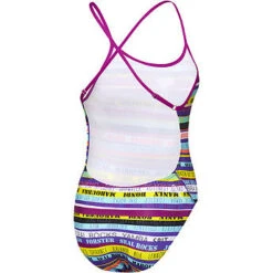 Speedo Girls Open X Back One Piece - Surf Mania Fluro Magenta -Swimming Equipment Sale Girls Rainbow Beach Open X Back One Piece Back Surfmania Fluro Magenta