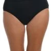 Solid Wide Band Full Pant Bikini Bottom
