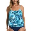Indigo Palms Blouson Tankini Top *FINAL SALE*
