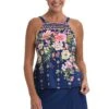 Border Blooms High Neck Tankini Top *FINAL SALE*