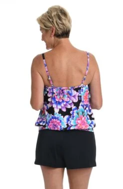 Mum's The Word Blouson Tankini Top *FINAL SALE* -Swimming Equipment Sale MM2AZ61 BLK B scaled