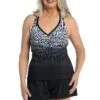 Ombre Animal V-Neck Racer Back Tankini Top - FINAL SALE