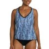 Tidal Wave V-Neck Racer Back Tankini Top