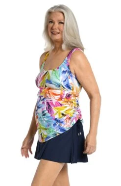 Conga Vines Adjustable Tank Swim Dress One Piece -Swimming Equipment Sale MM3CD77 MLT F 2 scaled