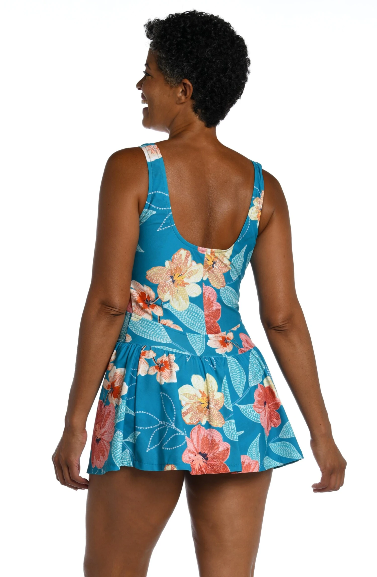 Crafted Botanical Empire Swim Dress One Piece - FINAL SALE 2 Crafted Botanical Empire Swim Dress One Piece - FINAL SALE - Image 2