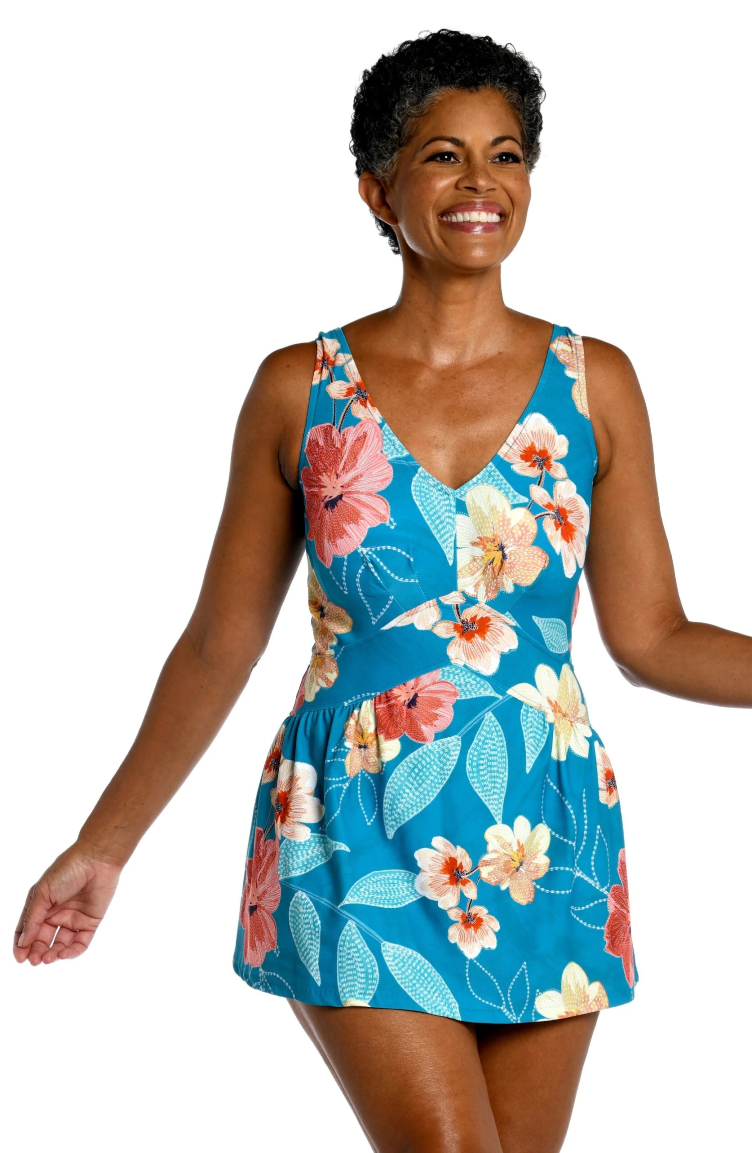 Crafted Botanical Empire Swim Dress One Piece - FINAL SALE 1 Crafted Botanical Empire Swim Dress One Piece - FINAL SALE