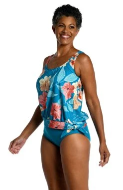 Crafted Botanical Banded Scoop Blouson Tankini Top - FINAL SALE -Swimming Equipment Sale MM3CF67 EMR F 2 scaled