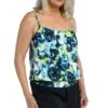 Electric Rose Blouson Underwire Tankini Top - FINAL SALE