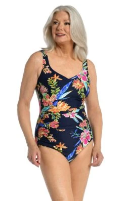 Mystic Garden Side Shirred One Piece