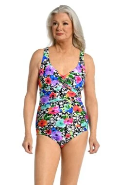 Pop Petals Twist Front One Piece - FINAL SALE