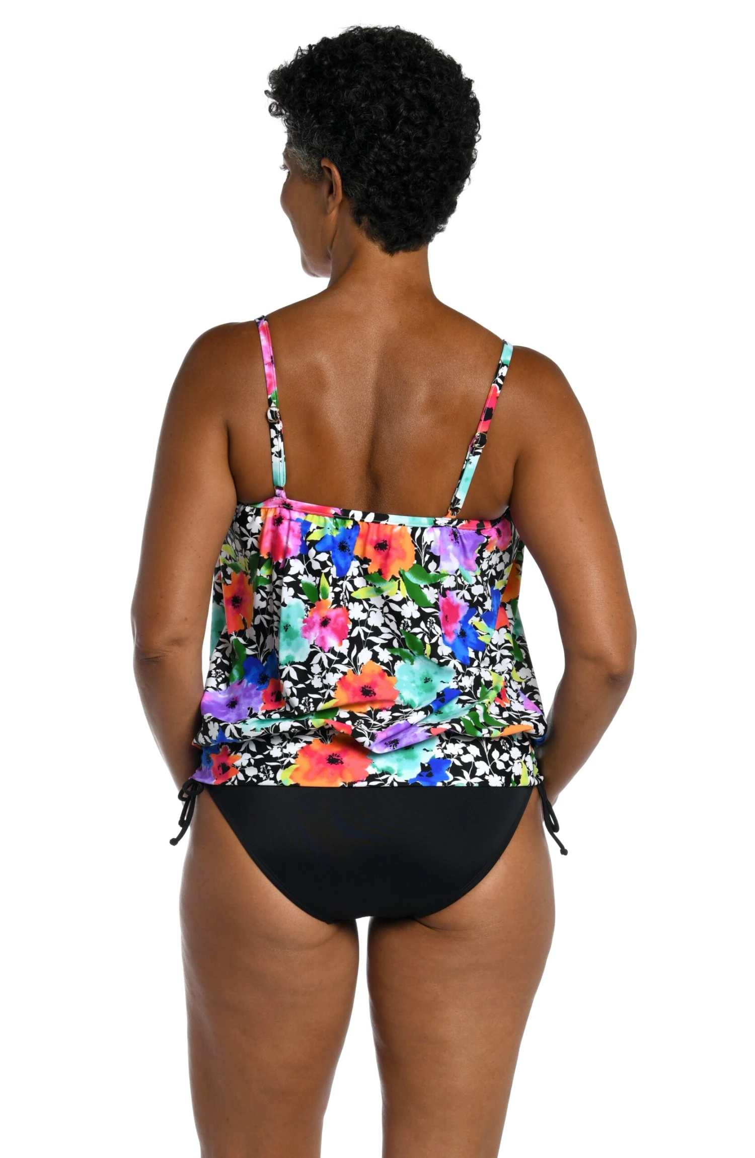 Pop Petals Blouson Underwire Tankini Top - FINAL SALE 2 Pop Petals Blouson Underwire Tankini Top - FINAL SALE - Image 2