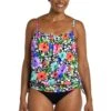 Pop Petals Blouson Underwire Tankini Top - FINAL SALE