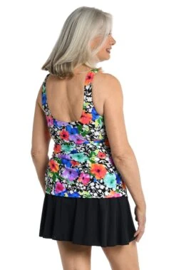 Pop Petals Adjustable Tank Swim Dress One Piece - FINAL SALE -Swimming Equipment Sale MM3CV77 MLT B 1 scaled