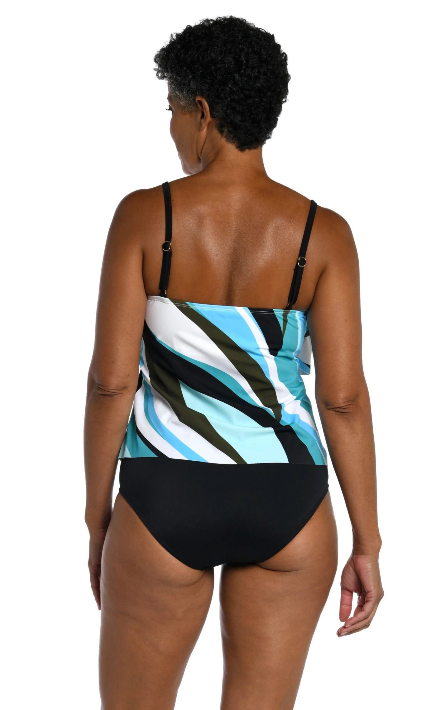 Retro Wave Two Tiered Tankini Top - FINAL SALE 2 Retro Wave Two Tiered Tankini Top - FINAL SALE - Image 2