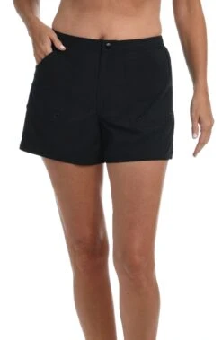 Solid Woven Boardshort Bottom -Swimming Equipment Sale MM6NL53 BLK F2 scaled