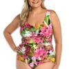 Exotic Jungle Twist Front One Piece (Plus Size) - FINAL SALE