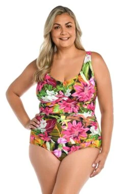 Exotic Jungle Twist Front One Piece (Plus Size) - FINAL SALE