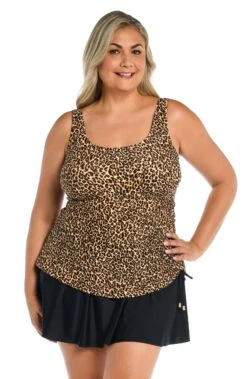 Cougar Adjustable Tank Swim Dress One Piece (Plus Size) - FINAL SALE