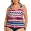 Tribal Times Scoop Neck Tankini Top (Plus Size) - FINAL SALE