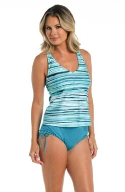 24th & Ocean Seaside Breeze Underwire Crossback Tankini Top -Swimming Equipment Sale TF3DB64 TEA F 1 scaled