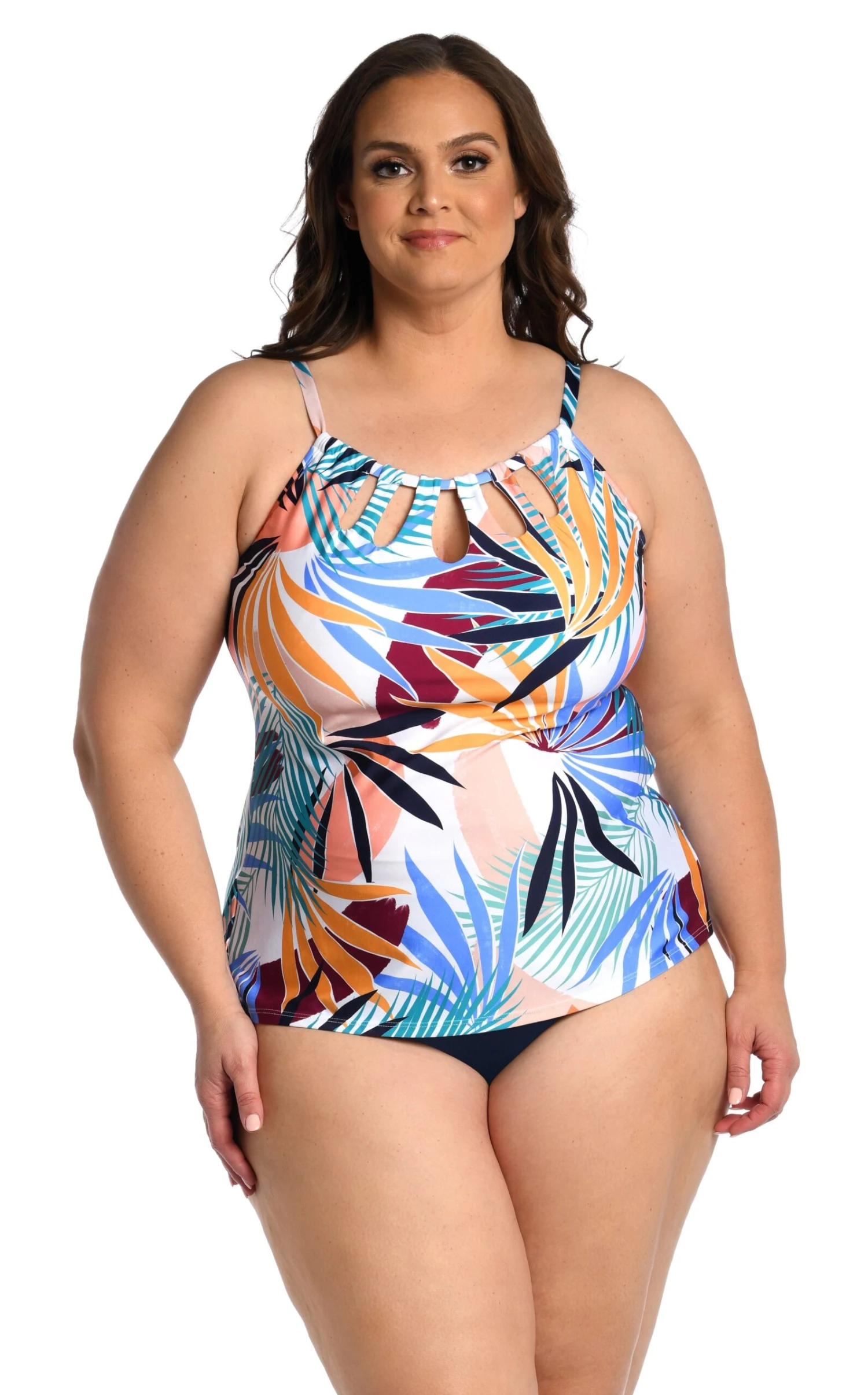 24th & Ocean To The Tropics Cutout High Neck Tankini Top 4 24th & Ocean To The Tropics Cutout High Neck Tankini Top - Image 4