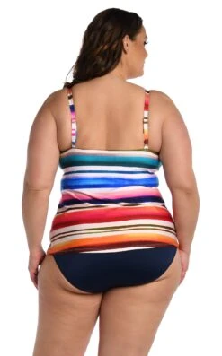 24th & Ocean Sunset Stripe Underwire High Neck Over The Shoulder Tankini Top -Swimming Equipment Sale TF3DF75W MLT B scaled