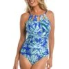 24th & Ocean West Palms High Neck Keyhole One Piece