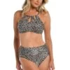 24th & Ocean Wild Instincts Underwire High Neck Keyhole Top