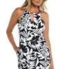 24th & Ocean Antigua Leaf High Neck Shift Dress Cover Up