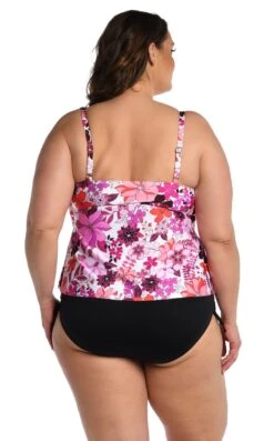 24th & Ocean Tropic Blooms Two Tiered Tankini Top -Swimming Equipment Sale TF3DK88W MLT B scaled