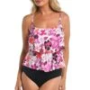 24th & Ocean Tropic Blooms Two Tiered Tankini Top