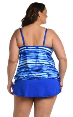24th & Ocean Caribbean Tide Underwire V-Neck Blouson Tankini Top -Swimming Equipment Sale TF3DM80W SAP B scaled